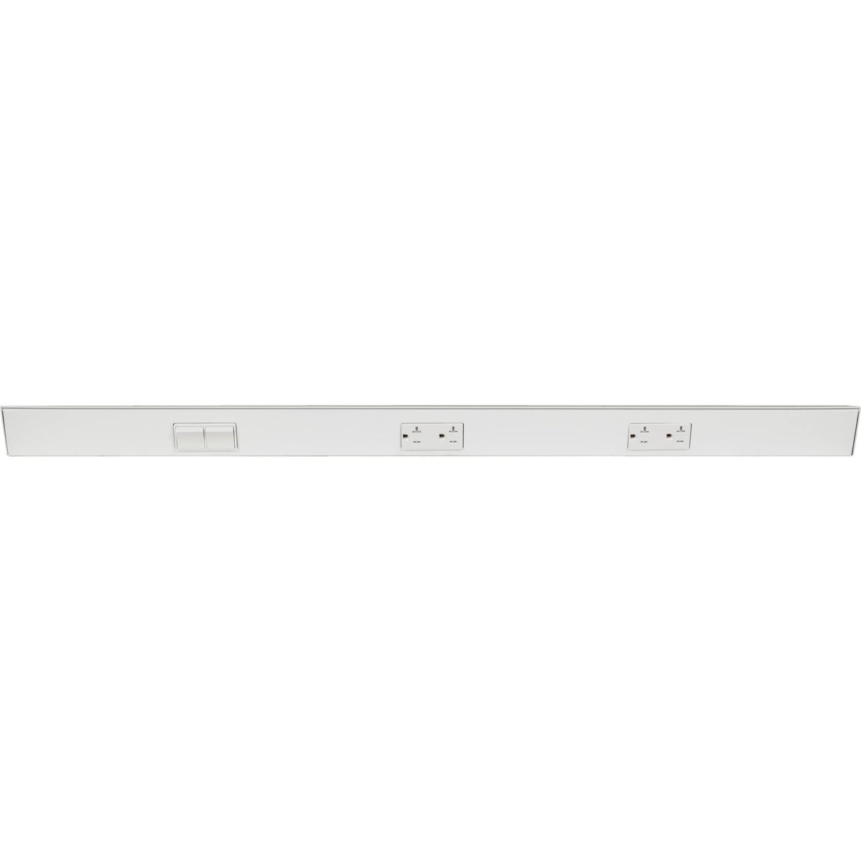 Task Lighting TRS36-3W-WT-LS 36" TR Switch Series Angle Power Strip, Left Switches, White Finish, White Switches and Receptacles