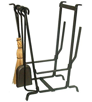 Enclume LR17 HS Complete Hearth Fireplace Log Rack w/ 3 Tools HS