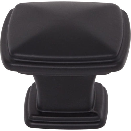 Jeffrey Alexander 1091MB 1-3/16" Overall Length Matte Black Square Milan 1 Cabinet Knob