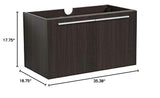 Fresca FCB8090GO Fresca Vista 36" Black Modern Bathroom Cabinet