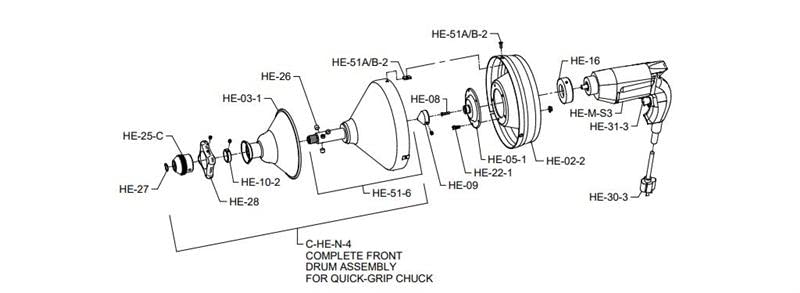 General Wire HE-M-S3 Skil Variable Speed Motor (Model #6355-GWS)