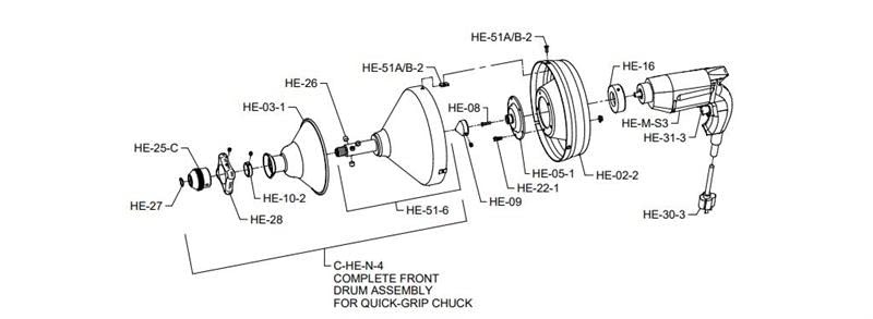 General Wire HE-M-S Skil Variable Speed Motor (Model #81596)