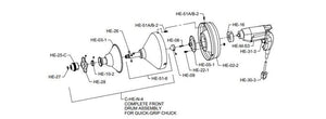 General Wire HE-07-B Pinion and Spindle Gear Assembly (for Skil Motor #81596)