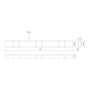 Kuzco VL61650-CH ALBERNI 50" VL Chrome 120V ELV LED 3000K 90CRI 62W