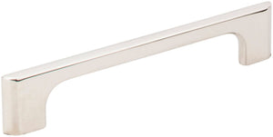 Jeffrey Alexander 286-128NI 128 mm Center-to-Center Polished Nickel Asymmetrical Leyton Cabinet Pull