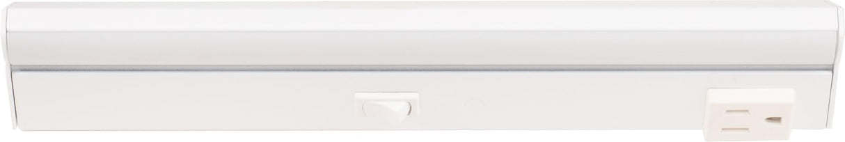 Task Lighting LP10QD2NDWWT50 10-1/2" 200 Lumen Direct Voltage DV Lighted Power Strip, White Finish, White Receptacles, 5000K Daylight White