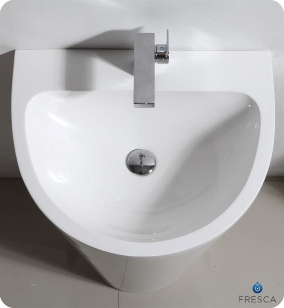 Fresca FCB5023WH Fresca Parma 24" White Pedestal Sink