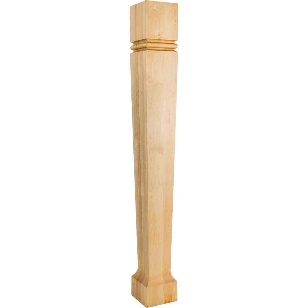 Hardware Resources P80-5-42-ALD 5" W x 5" D x 42" H Alder Bullnose Tapered Post