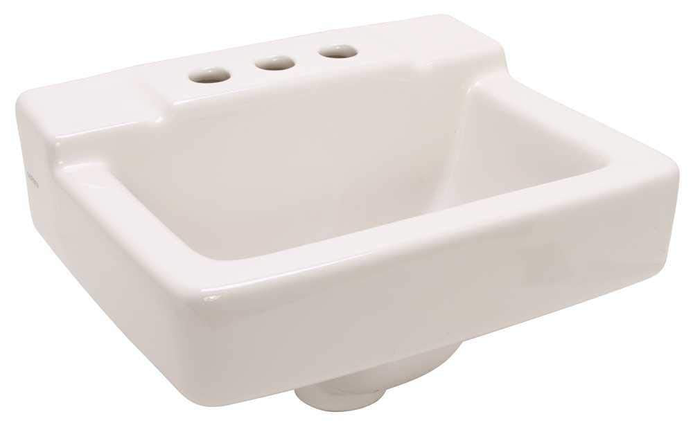 Gerber G0012354 White West Point Space Saving 4" Centers Wall Hung Bathroom Sink