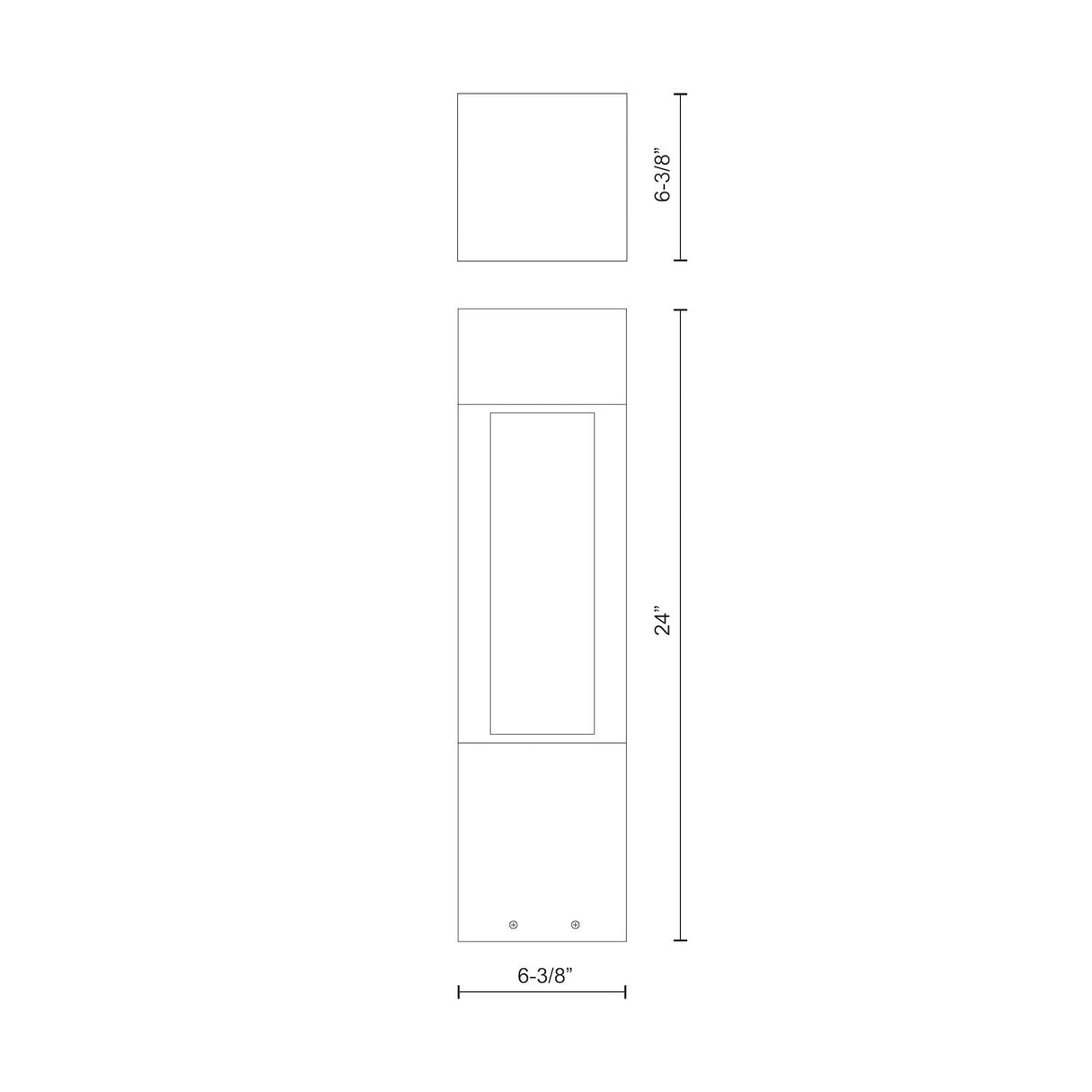 Kuzco EB2924-BK NAPA 24" EB Black 120-277V TRIAC/ELV LED 3000K 80CRI 23W