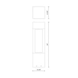 Kuzco EB2924-BK NAPA 24" EB Black 120-277V TRIAC/ELV LED 3000K 80CRI 23W