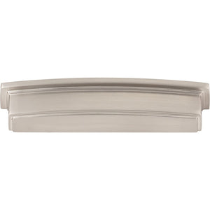 Jeffrey Alexander 141-128SN 128 mm Center Satin Nickel Square-to-Center Square Renzo Cabinet Cup Pull