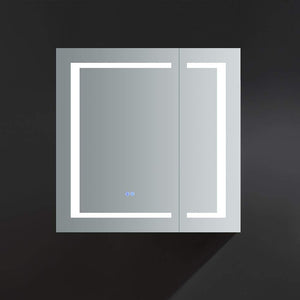 Fresca FMC023030 Fresca Spazio 30" Wide x 30" Tall Bathroom Medicine Cabinet w/ LED Lighting & Defogger