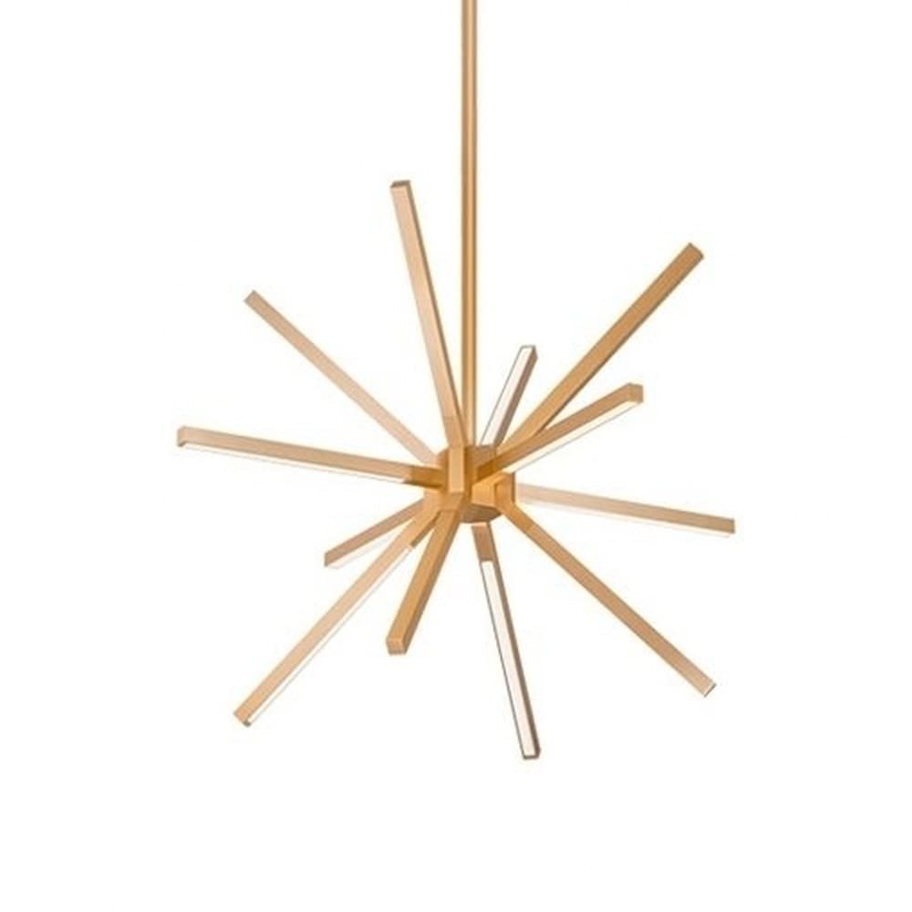 Kuzco CH14220-BG SIRIUS MINOR 20" CH Brushed Gold 120V TRIAC/ELV LED 3000K 90CRI 48W