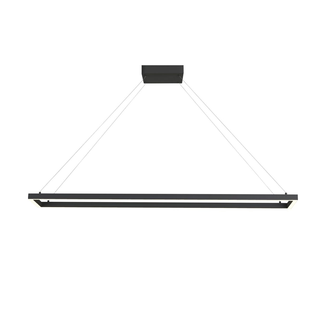 Kuzco PD88548-BK PIAZZA RECTANGULAR 48" PENDANT BK TEXTURED DOWN ONLY 930 TRIAC 120 65W