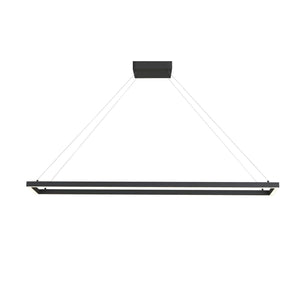 Kuzco PD88548-BK PIAZZA RECTANGULAR 48" PENDANT BK TEXTURED DOWN ONLY 930 TRIAC 120 65W