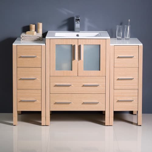 Fresca FCB62-122412ES-I Fresca Torino 48" Espresso Modern Bathroom Cabinets w/ Integrated Sink