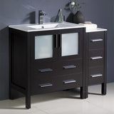 Fresca FCB62-3012ES-I Fresca Torino 42" Espresso Modern Bathroom Cabinets w/ Integrated Sink