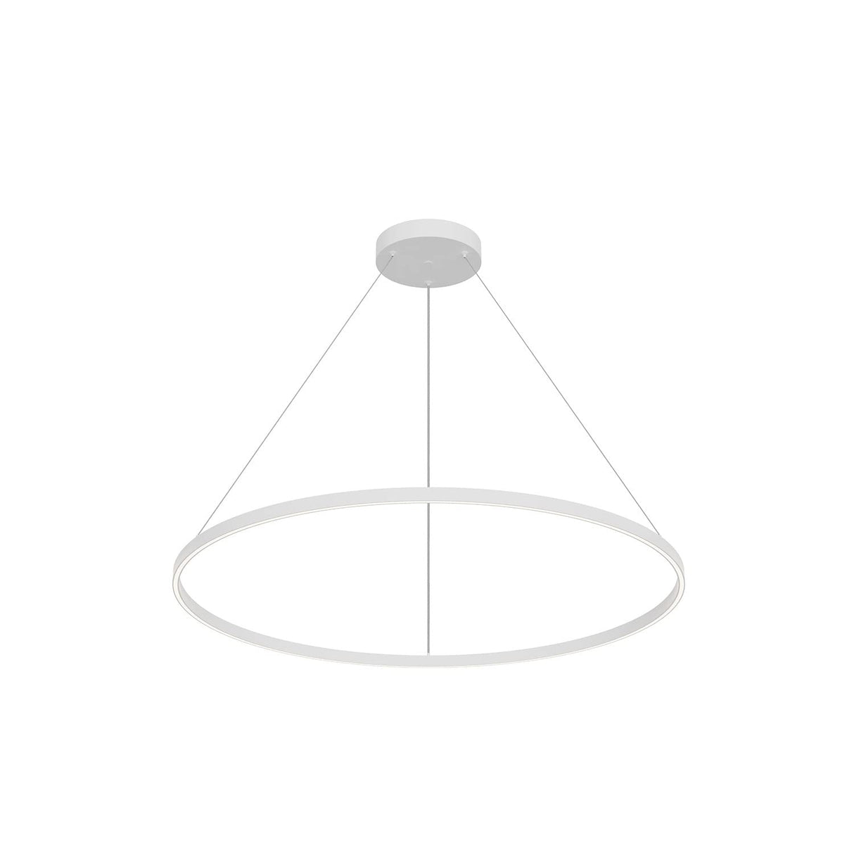 Kuzco PD87748-WH Cerchio 48" Pendant WH Aluminum Extrusion Up Down Duo Canopy 930 TRIAC 120 130W