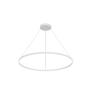 Kuzco PD87748-WH Cerchio 48" Pendant WH Aluminum Extrusion Up Down Duo Canopy 930 TRIAC 120 130W