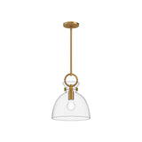 Alora PD411811AGCL WALDO 11" PENDANT AGED GOLD CLEAR GLASS E26 60W