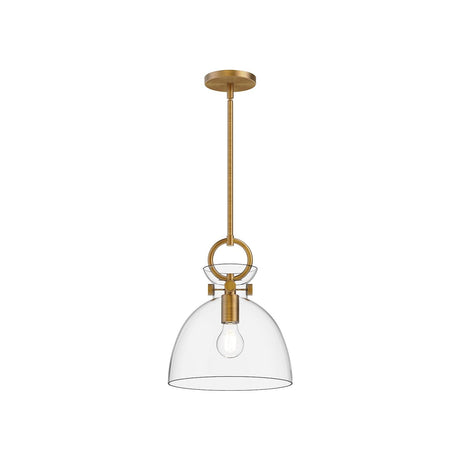 Alora PD411811AGCL WALDO 11" PENDANT AGED GOLD CLEAR GLASS E26 60W