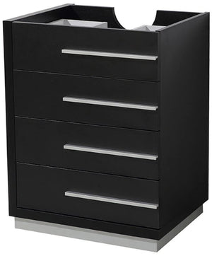 Fresca FCB8024BW Fresca Livello 24" Black Modern Bathroom Cabinet