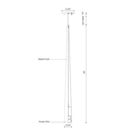 Kuzco 401216BK-LED MINA 36" 40 Black 120V ELV LED 3000K 90CRI 9W