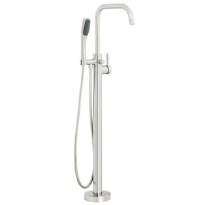 Miseno MTF194 Floor Mounted Tub Filler with Integrated Valve and Diverter - Includes Hand Shower - Flat Black