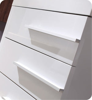 Fresca FVN8024WH Fresca Livello 24" White Modern Bathroom Vanity w/ Medicine Cabinet