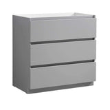 Fresca FCB9336GR Fresca Lazzaro 36" Gray Free Standing Modern Bathroom Cabinet