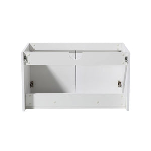 Fresca FCB8089TK Fresca Vista 30" Teak Wall Hung Modern Bathroom Cabinet