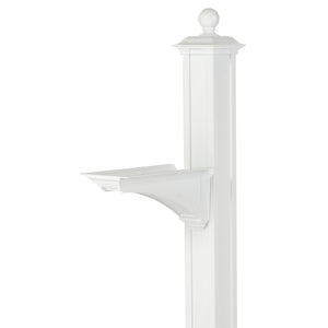 Whitehall 16235 - Balmoral Post & Bracket w/ ball finial - White