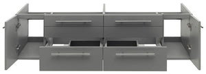 Fresca FCB6160GR-UNS-D Fresca Lucera 60" Gray Wall Hung Double Undermount Sink Modern Bathroom Cabinet