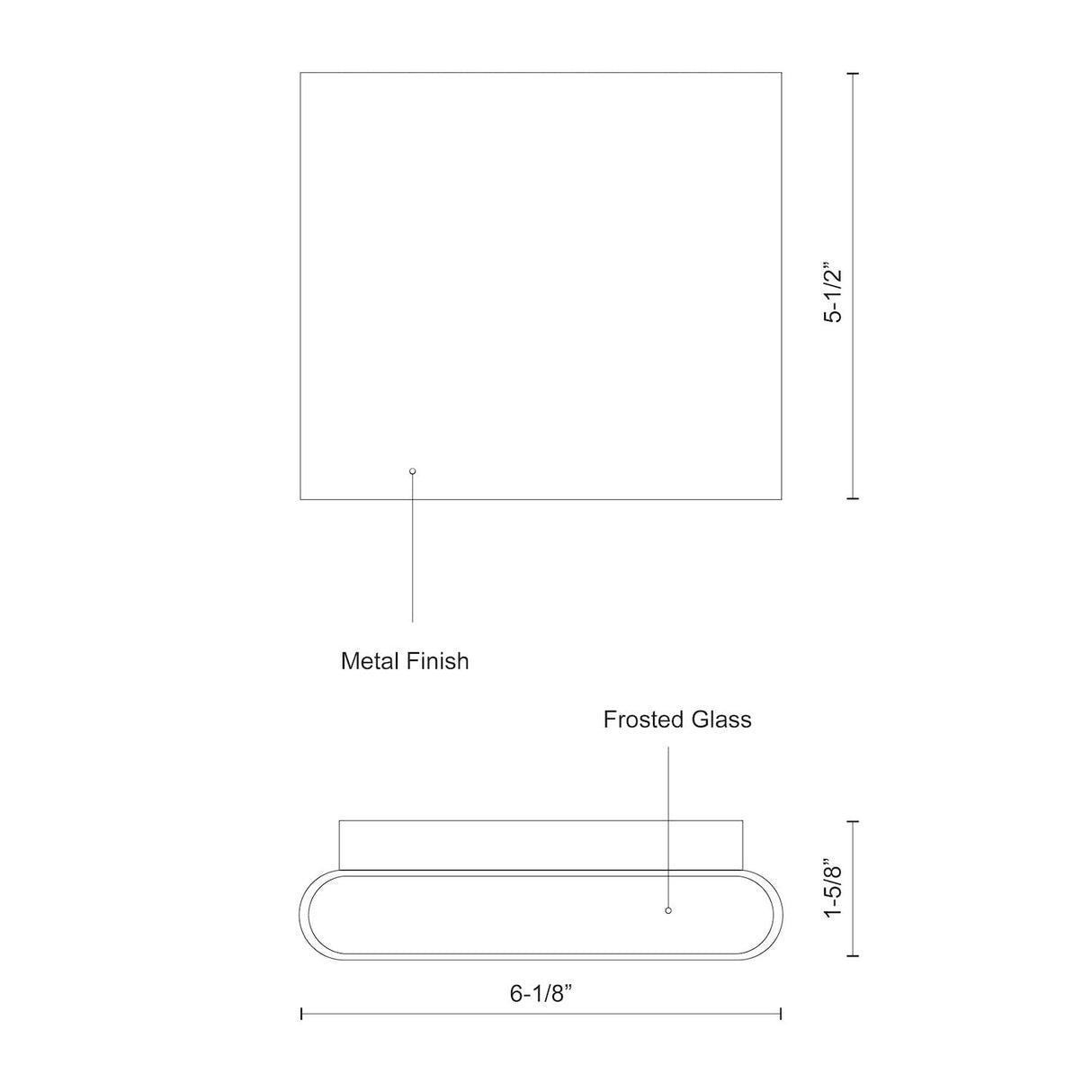 Kuzco AT6506-BN SLATE 6" AT Brushed Nickel 120V ELV LED 3000K 90CRI 15W
