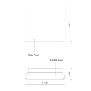 Kuzco AT6506-WH SLATE 6" AT White 120V ELV LED 3000K 90CRI 15W