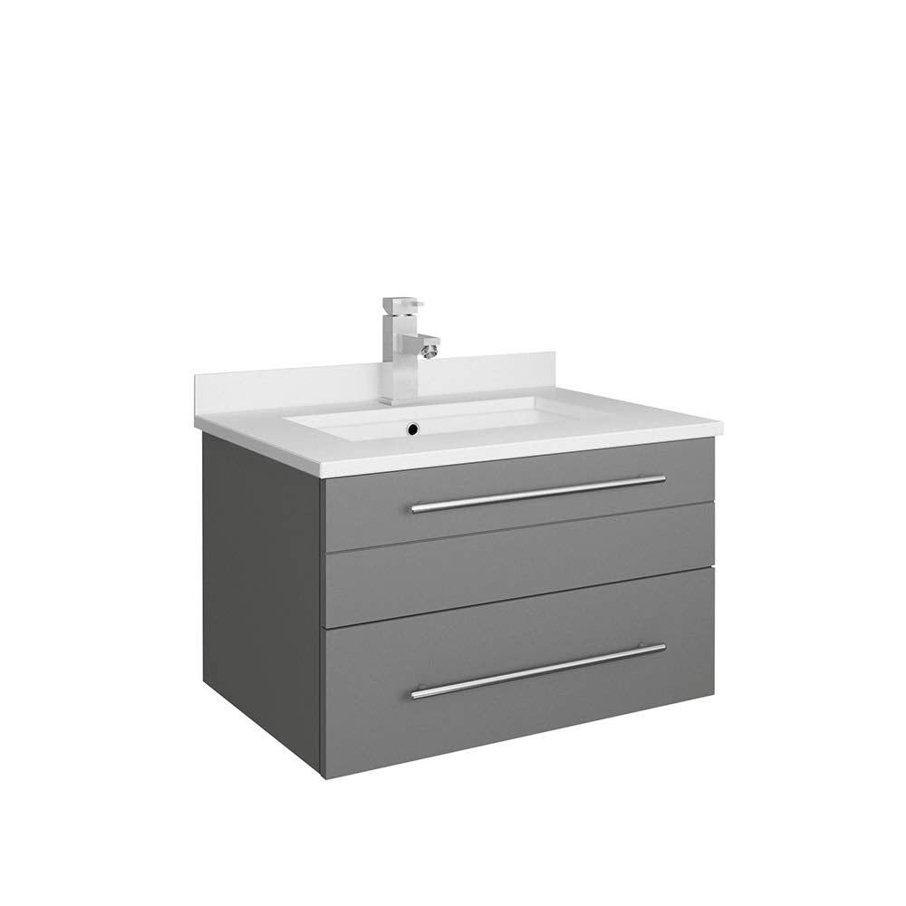 Fresca FCB6124GR-UNS-CWH-U Gray Wall Hung Bathroom Cabinet