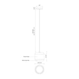 Kuzco PD70610-SM/BN ENKEL 10" PD Smoked/Brushed Nickel 120V TRIAC/ELV LED 3000K 90CRI 29W