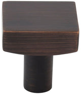 Jeffrey Alexander 845DBAC 1-1/8" Overall Length Brushed Oil Rubbed Bronze Square Dominique Cabinet Knob