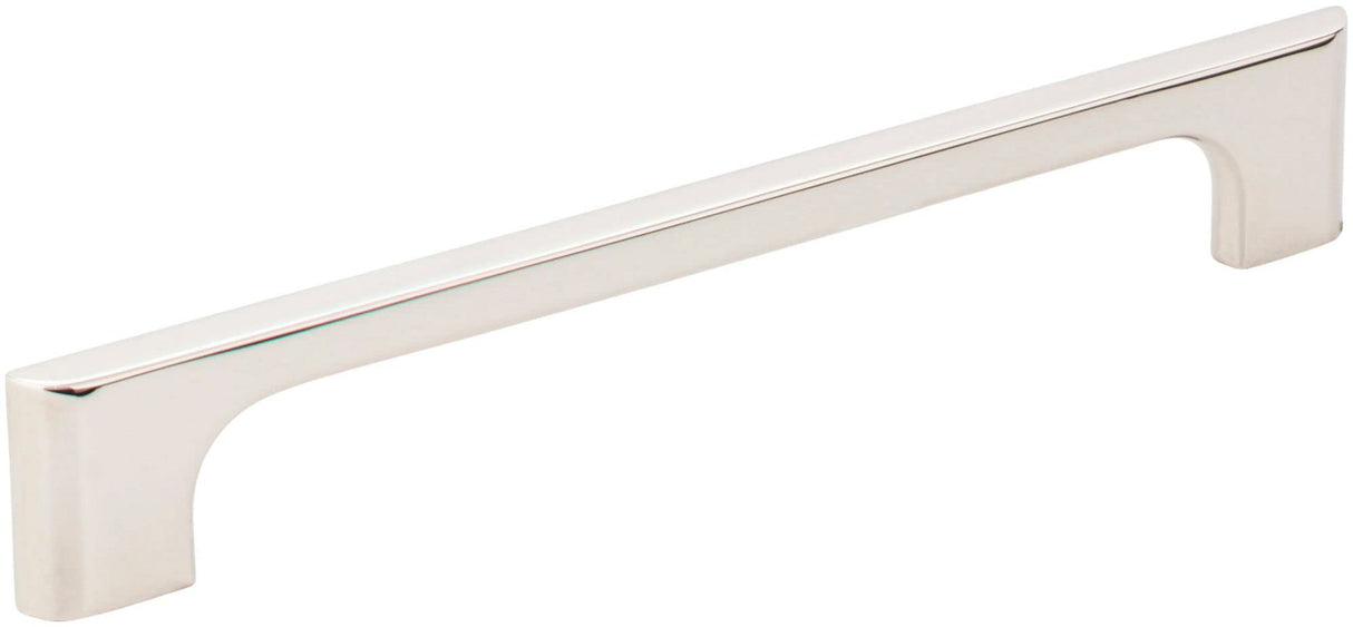 Jeffrey Alexander 286-160NI 160 mm Center-to-Center Polished Nickel Asymmetrical Leyton Cabinet Pull