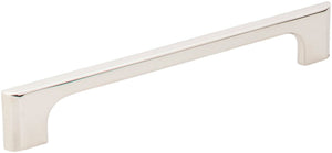Jeffrey Alexander 286-160NI 160 mm Center-to-Center Polished Nickel Asymmetrical Leyton Cabinet Pull