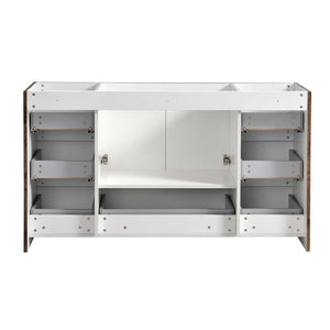 Fresca FCB9360HA-S Fresca Lazzaro 60" Glossy Ash Gray Free Standing Single Sink Modern Bathroom Cabinet