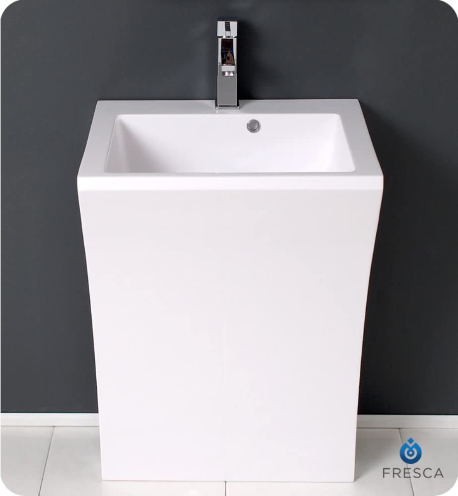 Fresca FCB5024WH Fresca Quadro 23" White Pedestal Sink