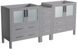 Fresca FCB62-301230GR Fresca Torino 72" Gray Modern Bathroom Cabinets