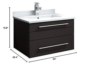 Fresca FCB6124ES-UNS-CWH-U Espresso Wall Bathroom Cabinet