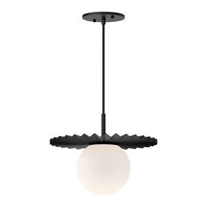 Alora PD501212BGOP PLUME 12" PD BRUSHED GOLD MATTE OPAL GLASS CORD 72 1X60W E26
