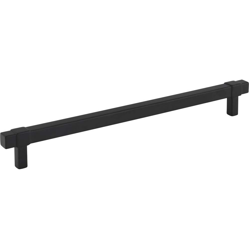 Jeffrey Alexander 293-224MB 224 mm Center-to-Center Matte Black Square Zane Cabinet Pull