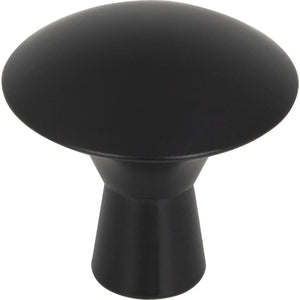 Elements 988MB 1-1/16" Diameter Matte Black Zachary Cabinet Mushroom Knob