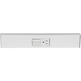 Task Lighting TRS12-1W-WT 12" TR Switch Series Angle Power Strip, Single Switch, White Finish, White Switch and Receptacles