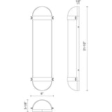 Alora VL539221AGCL CYRUS 6" VL AGED BRASS CLEAR GLASS 2X60W E26